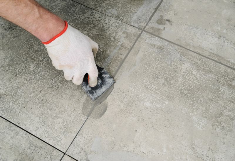 Close-up of Grout Painting Technique